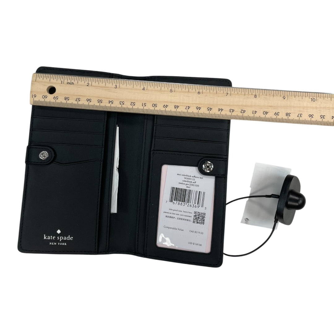 Wallet Designer By Kate Spade In Grey & White, Size:Medium