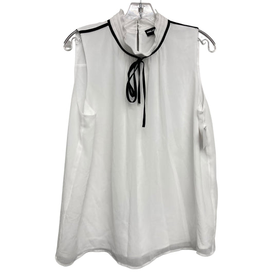 Top Sleeveless Designer By Karl Lagerfeld In White, Size:L