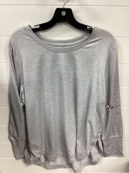 Athletic Top Ls Collar By Athleta In Grey, Size:L