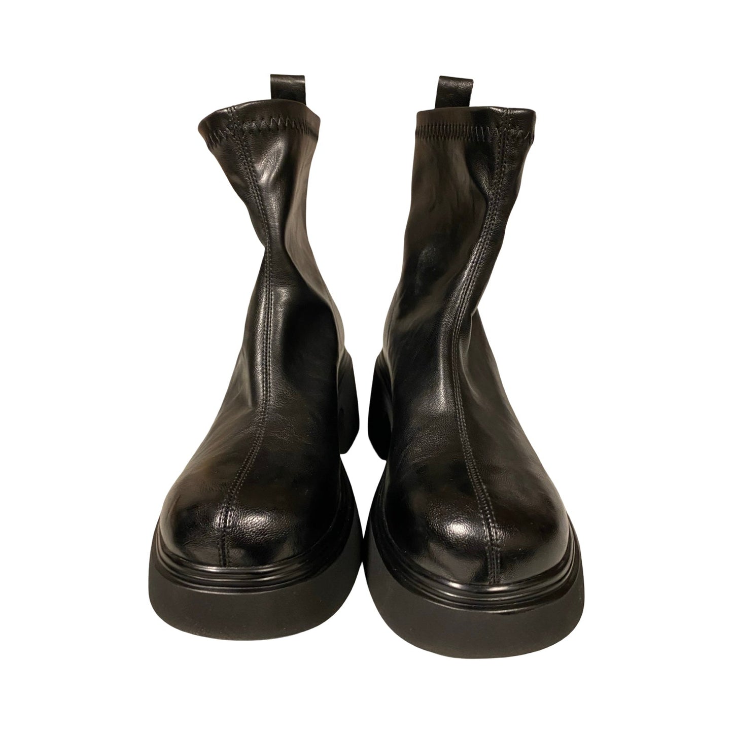 Boots Ankle Heels By Steve Madden In Black, Size:7.5