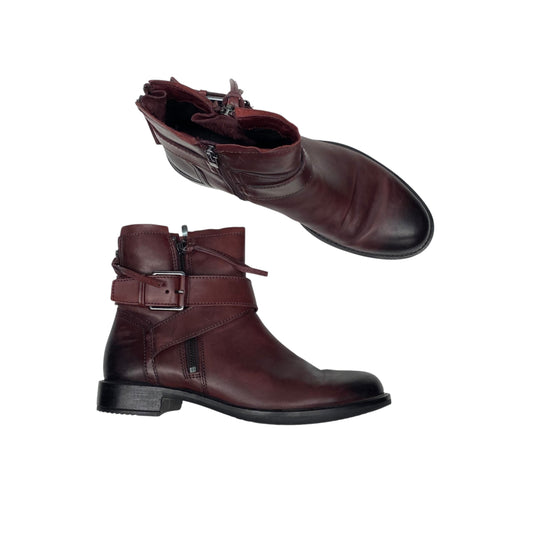 Boots Leather By Ecco In Red, Size:9