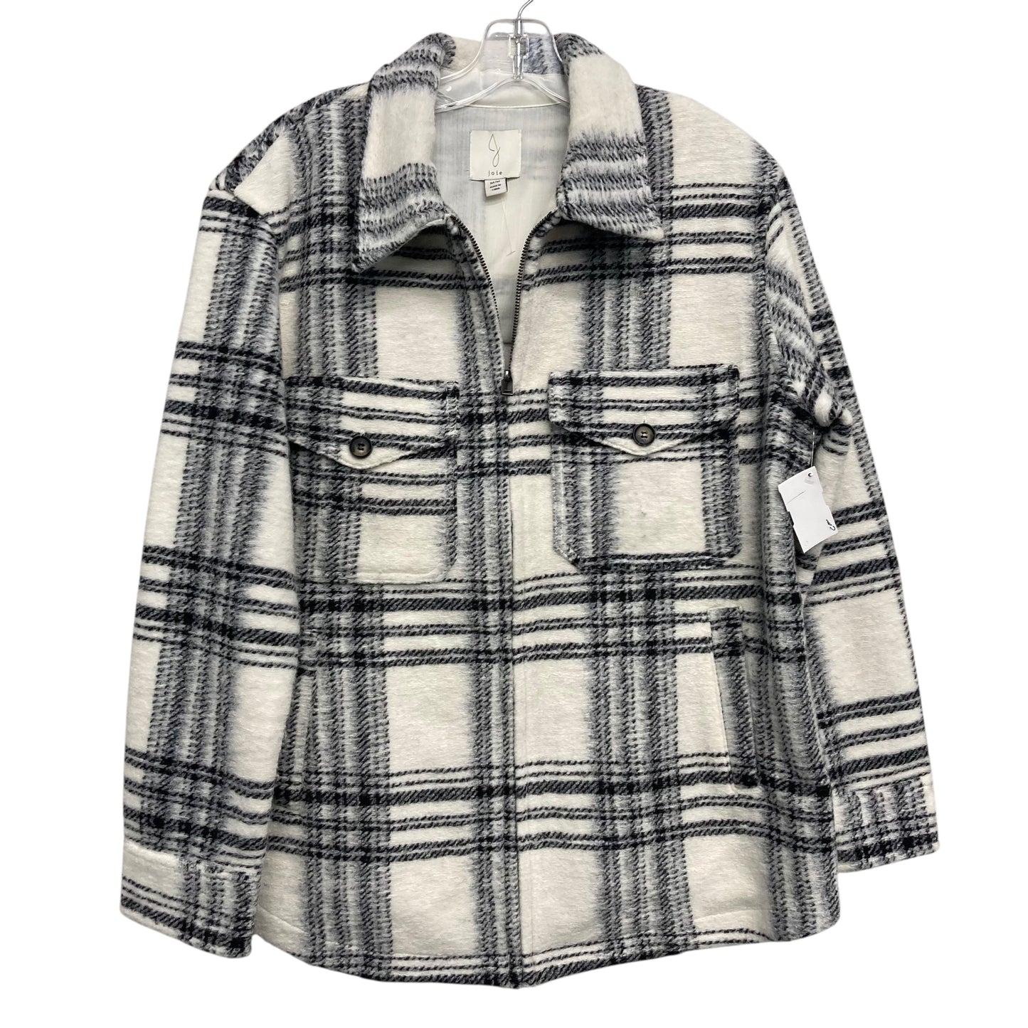 Jacket Shirt By Joie In Black & White, Size:M