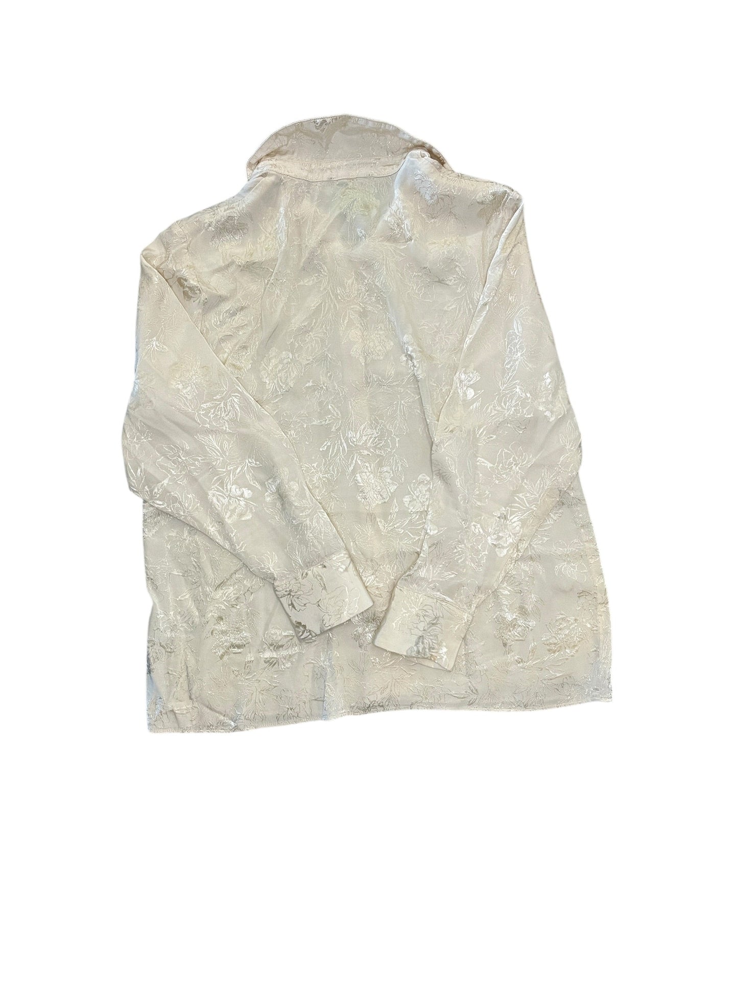 Blouse Ls By T Tahari In Cream, Size:L