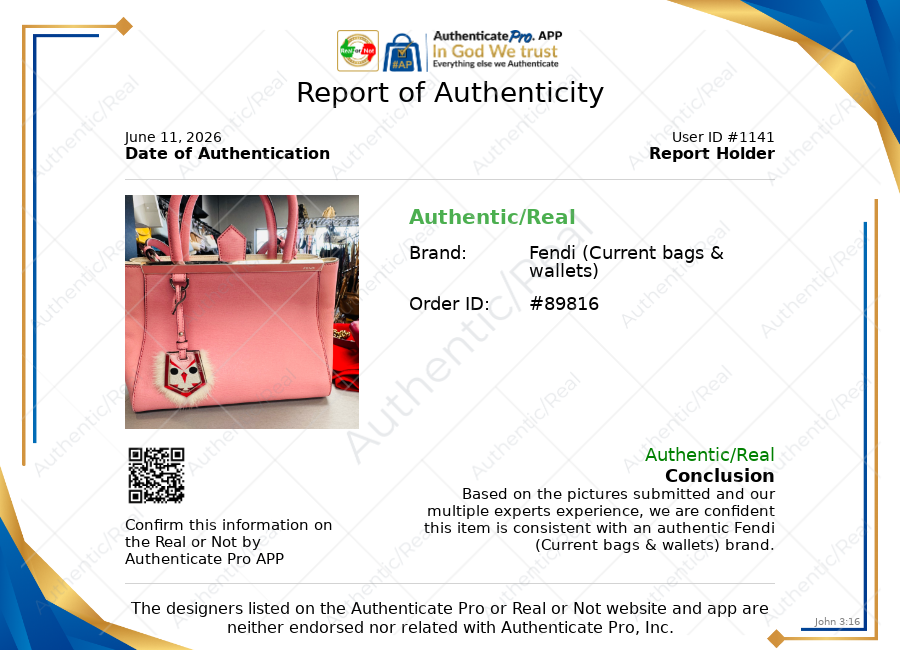 Handbag Luxury Designer By Fendi In Pink, Size:Medium