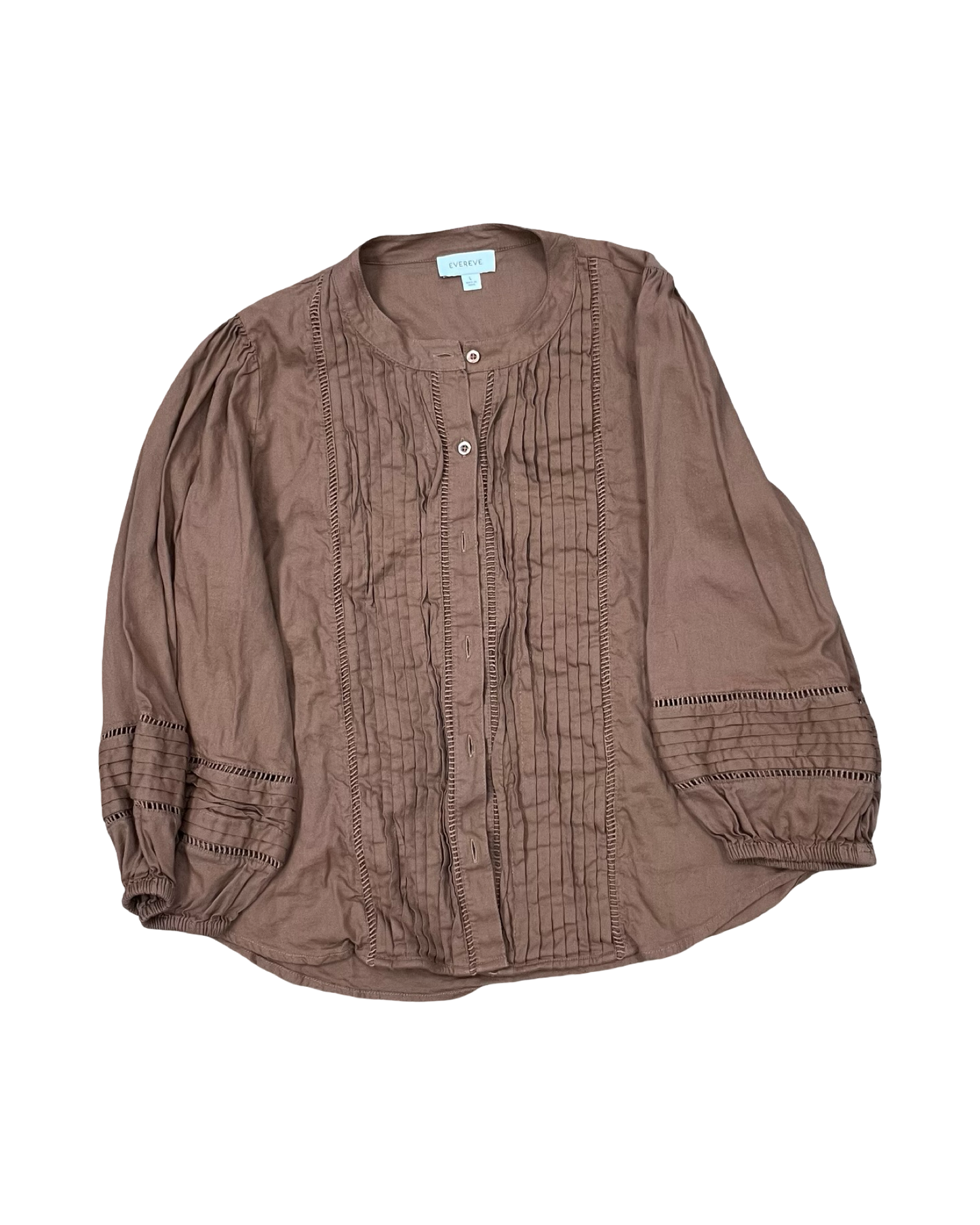 Blouse Ls By Evereve In Brown, Size:L