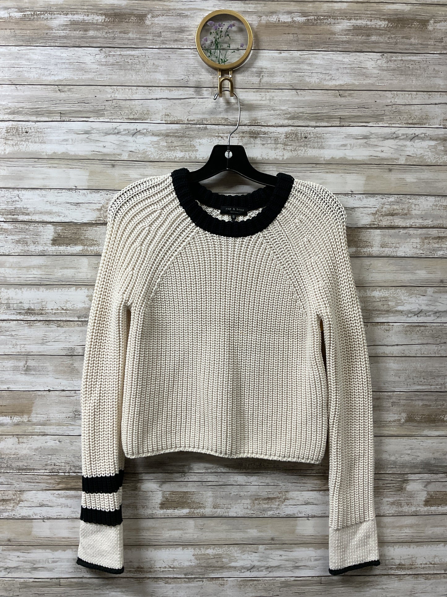 Sweater By Rag And Bone In Black & Cream, Size:Xs