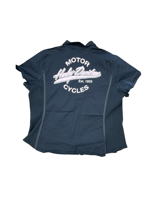 Blouse Ss By Harley Davidson In Black, Size:2X