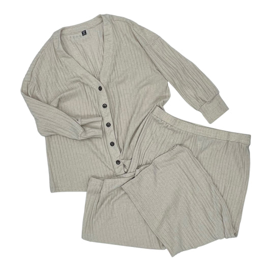 Lounge Set Pants By Shein In Tan, Size:3X