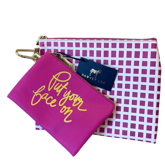 Makeup Bag By Dabney Lee In Pink & White, Size:Medium