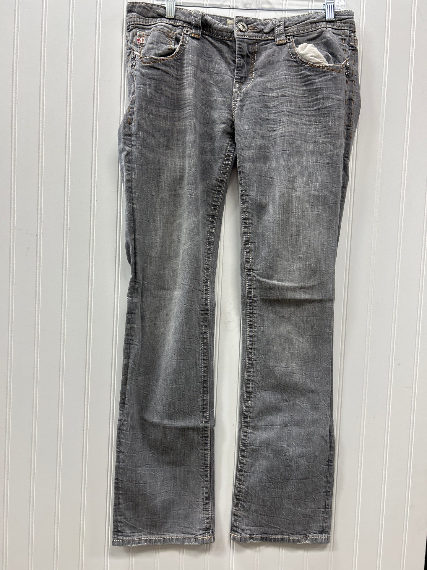 Jeans Boot Cut By Cmb In Grey Denim, Size:10L