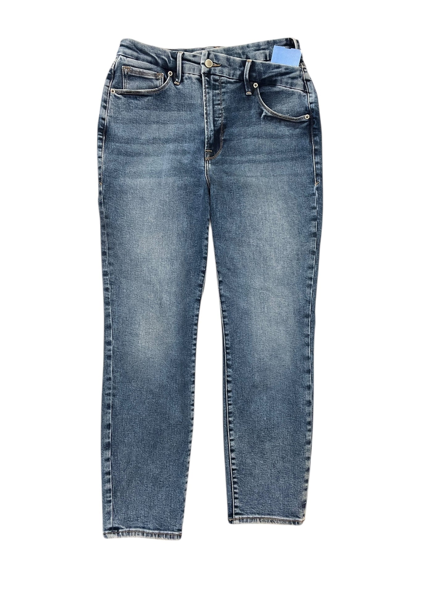 Jeans Straight By Good American In Blue Denim, Size:10