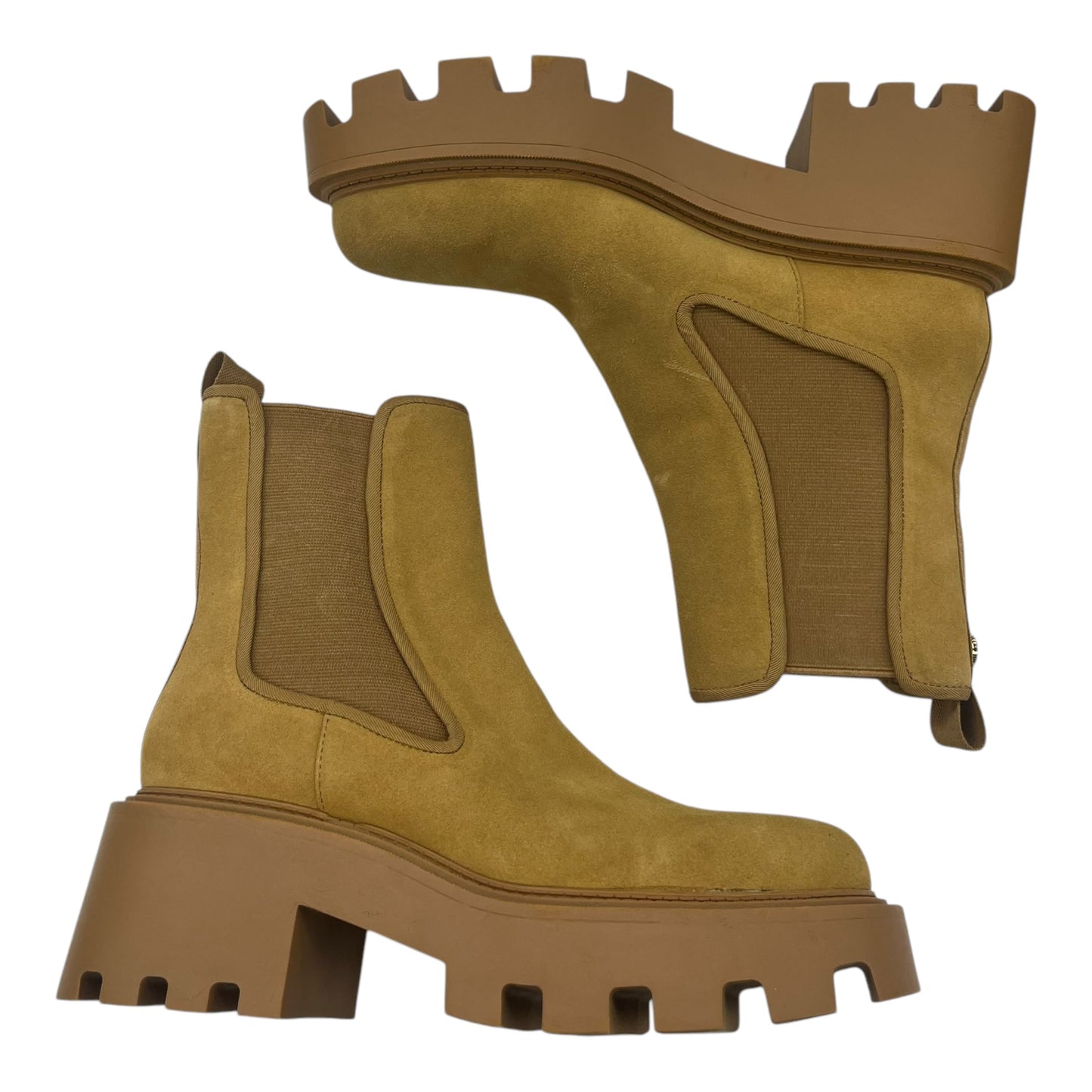 Boots Ankle Heels By Zara In Tan, Size:8.5