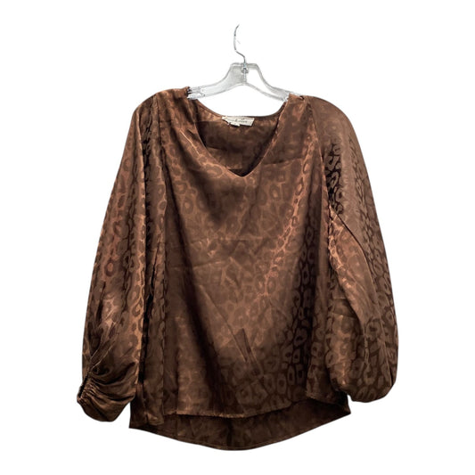 Top Ls By Vine & Love In Brown, Size:S