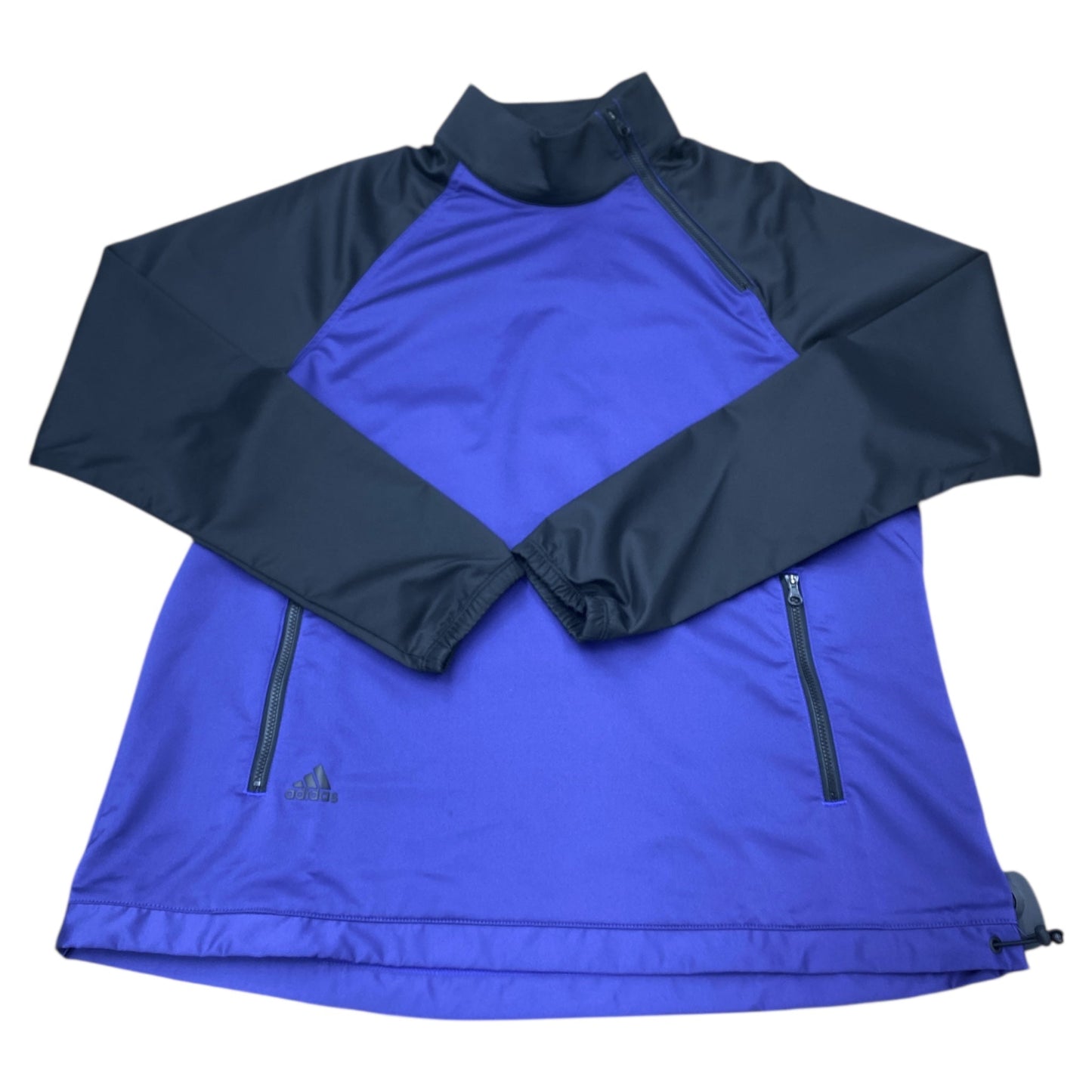 Jacket Windbreaker By Adidas In Black & Blue, Size:M