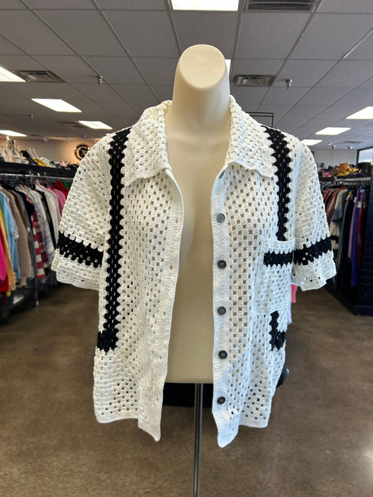 Top Ss By Pol In Black & White, Size:Osfm