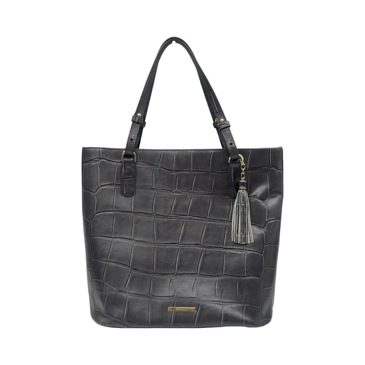 Handbag Designer By Brahmin In Grey, Size:Large
