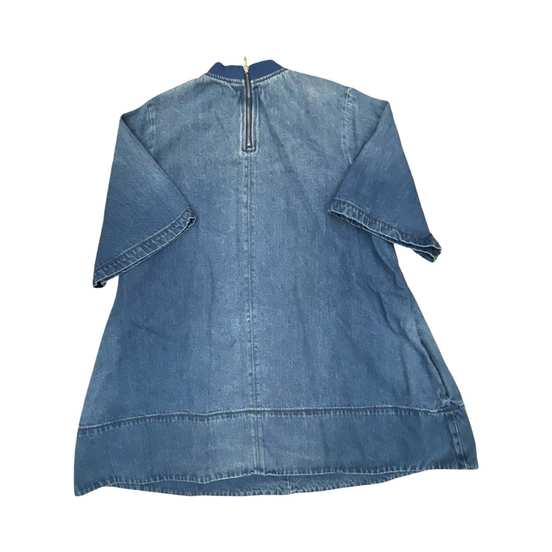 Dress Casual Midi By Free People In Blue Denim, Size:S