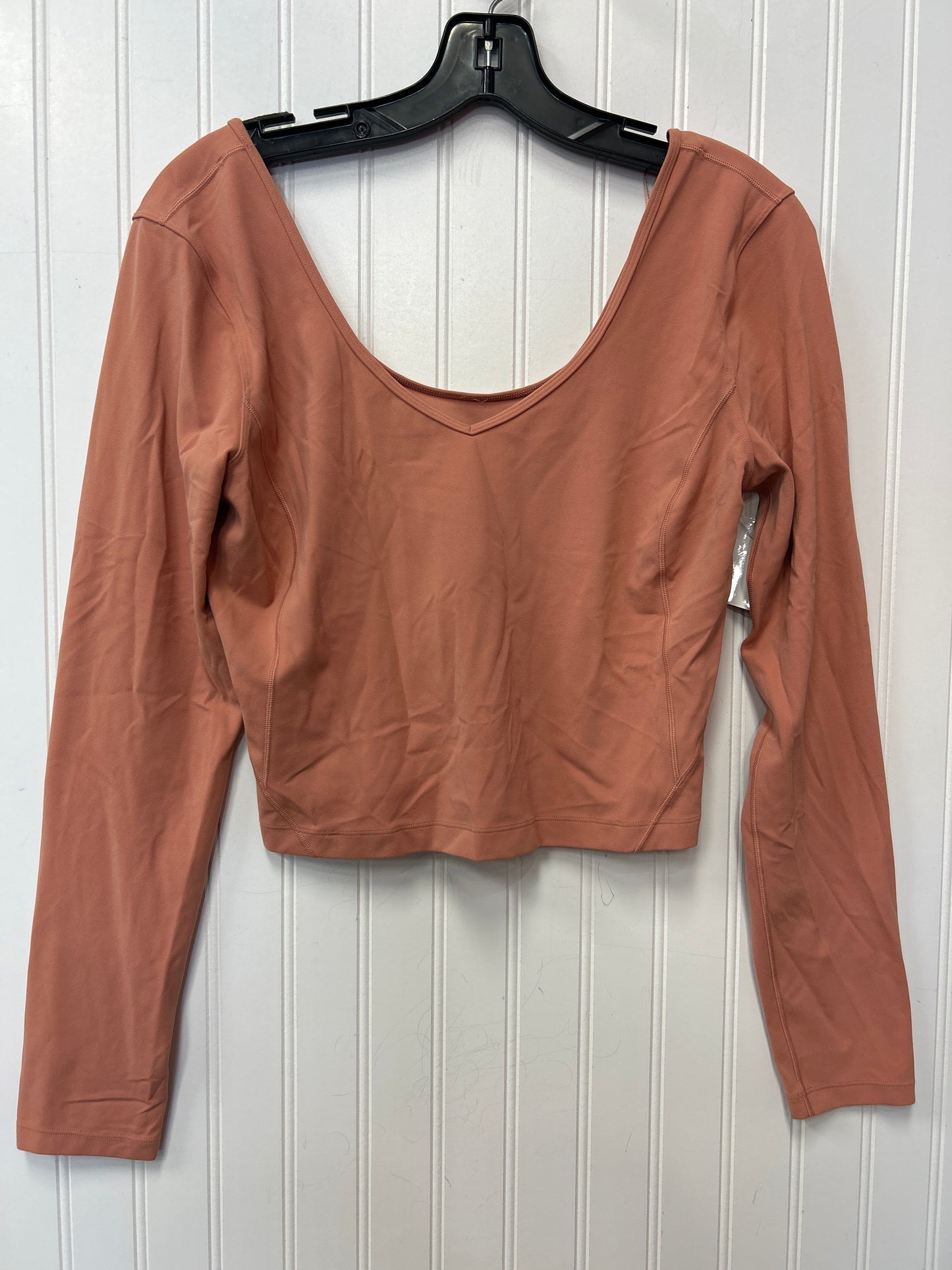 Athletic Top Ls Collar By Lululemon In Orange, Size:S