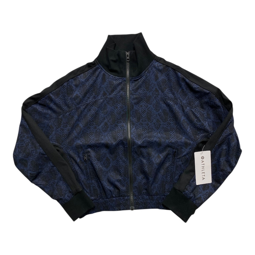Athletic Jacket By Athleta In Black & Blue, Size:Xs