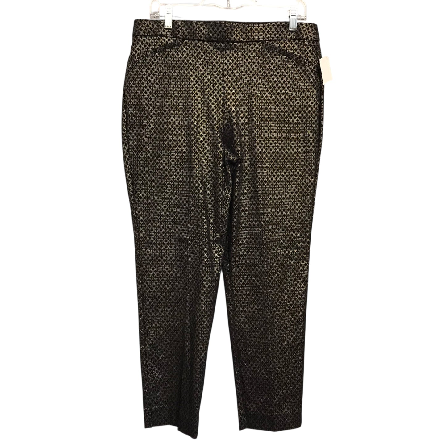 Pants Dress By Chicos In Black & Gold, Size:10