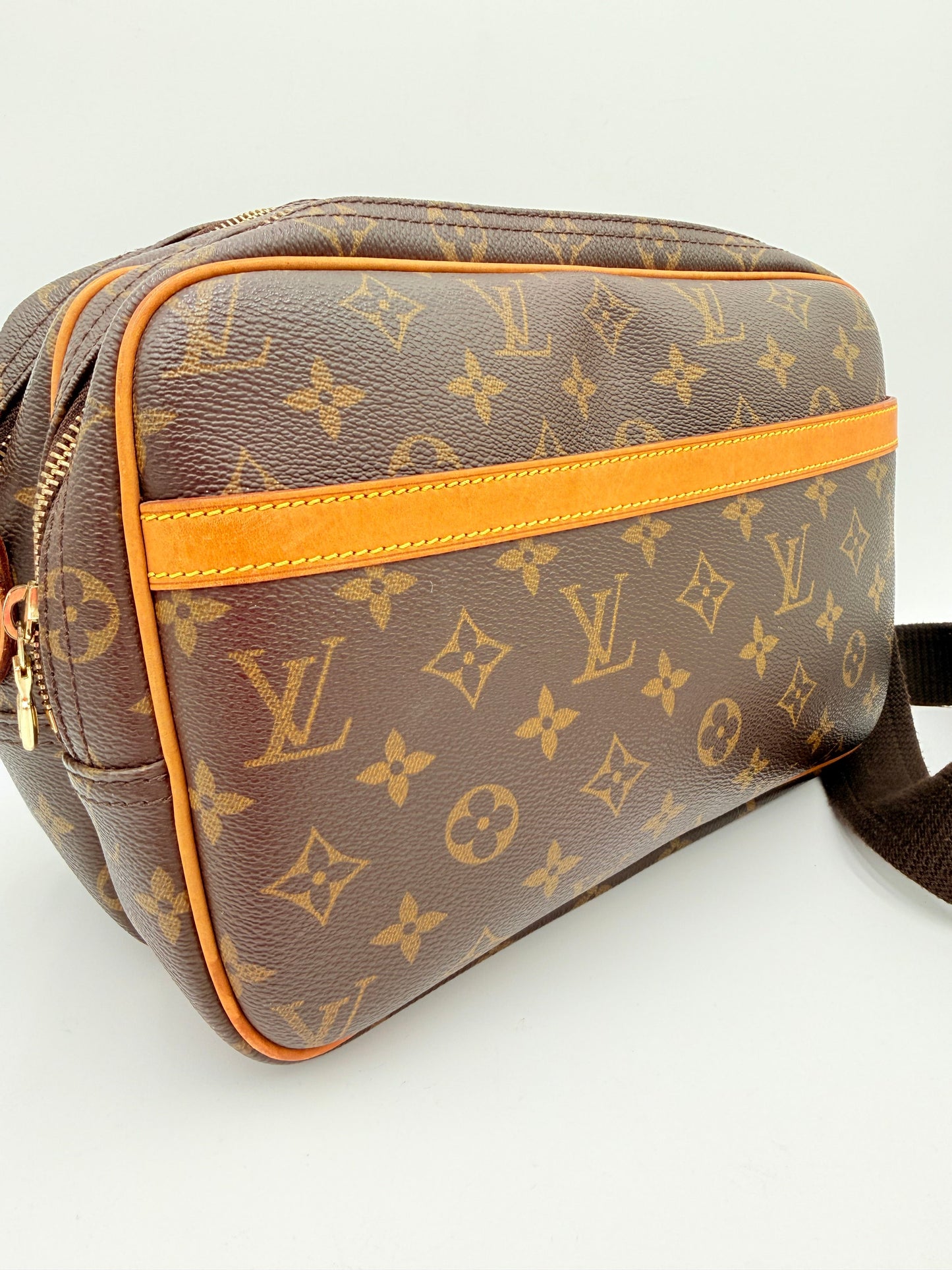 Crossbody Luxury Designer By Louis Vuitton In Brown & Tan, Size:Small