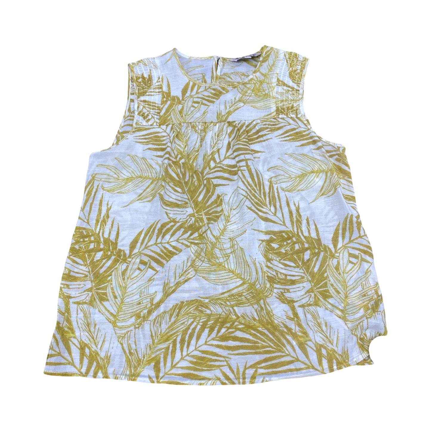 Top Sleeveless By Nanette By Nanette Lepore In Cream & Yellow, Size:S