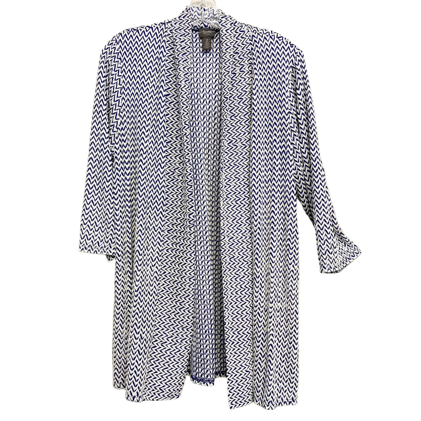Cardigan By Chicos In Blue & White, Size:L