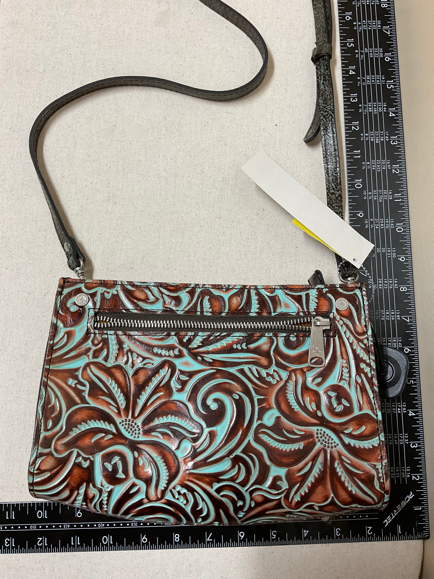 Crossbody Designer By Patricia Nash In Blue & Brown, Size:Small