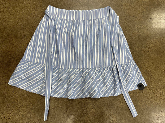 Skirt Mini & Short By J. Crew In Blue & White, Size:16