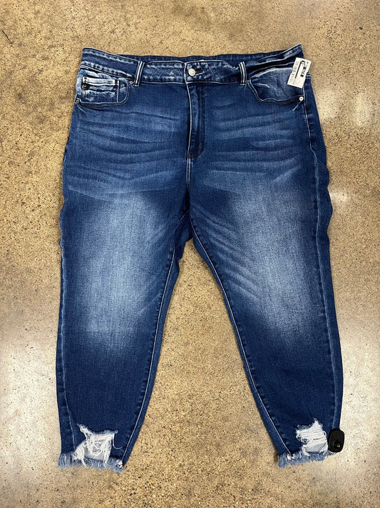 Jeans Skinny By Kancan In Blue Denim, Size:24