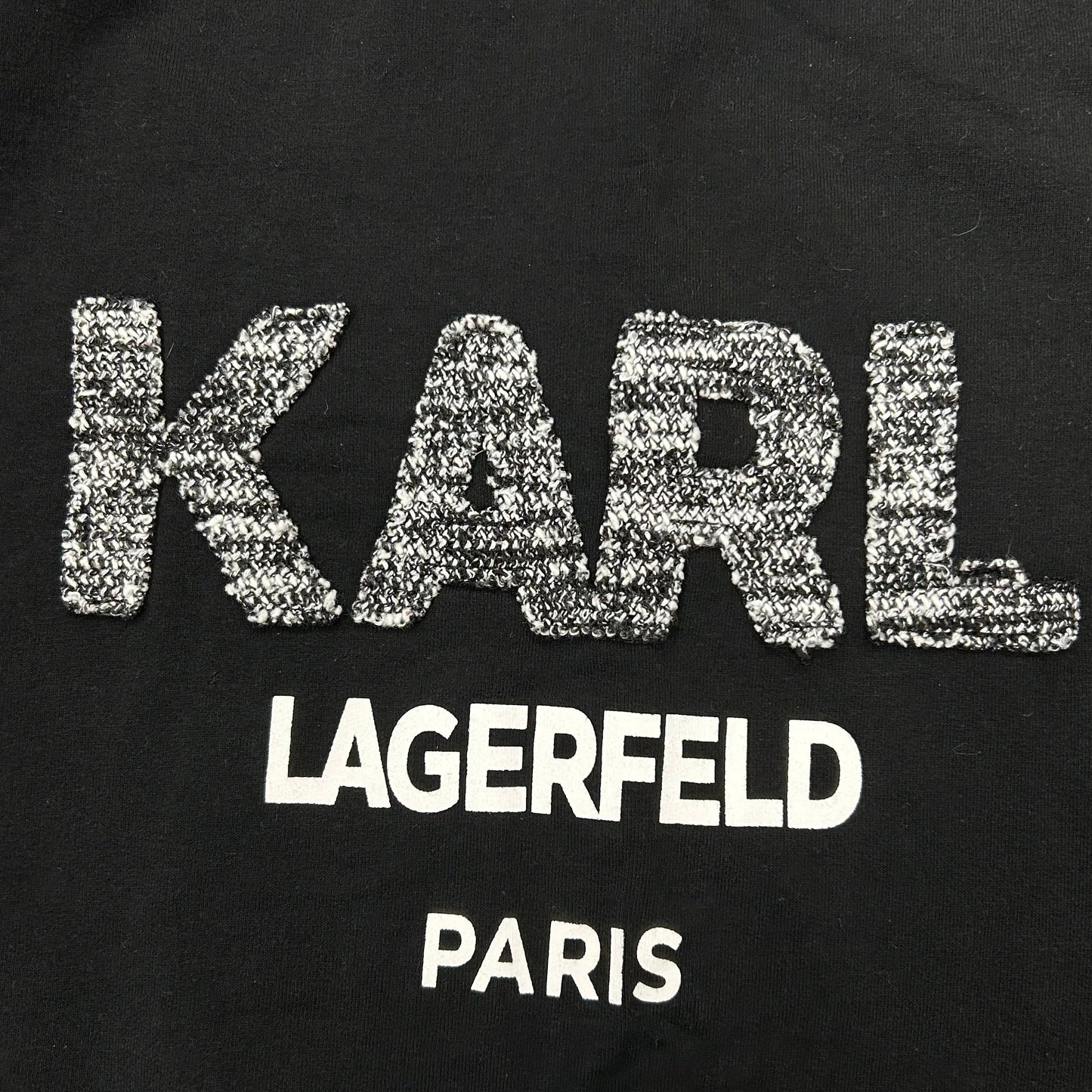 Top Long Sleeve Designer By Karl Lagerfeld In Black, Size: M