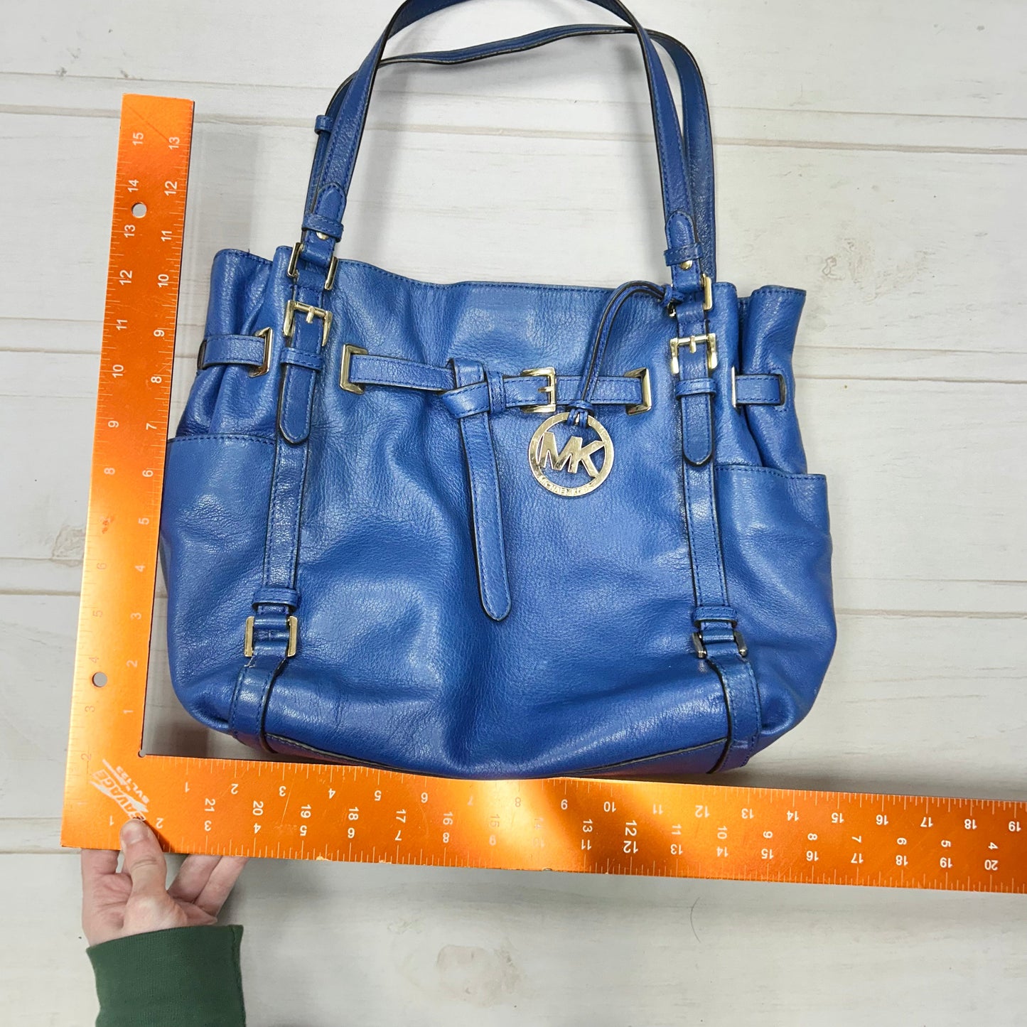 Handbag Leather By Michael By Michael Kors, Size: Medium