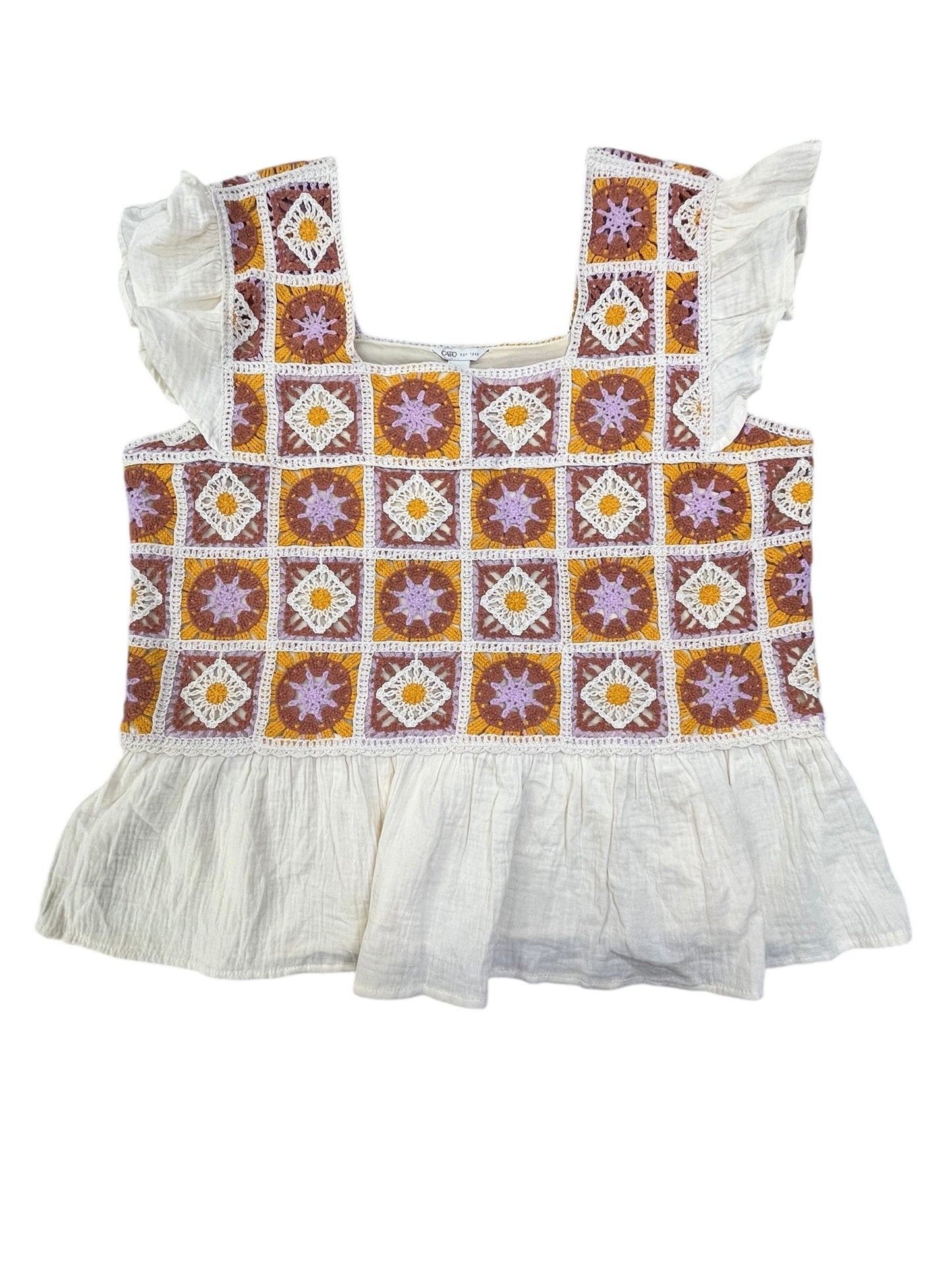 Top Sleeveless By Cato In Brown, Size:2X