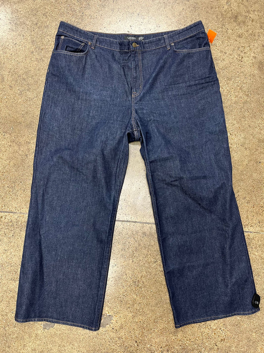 Jeans Straight By Lauren By Ralph Lauren In Blue Denim, Size:22