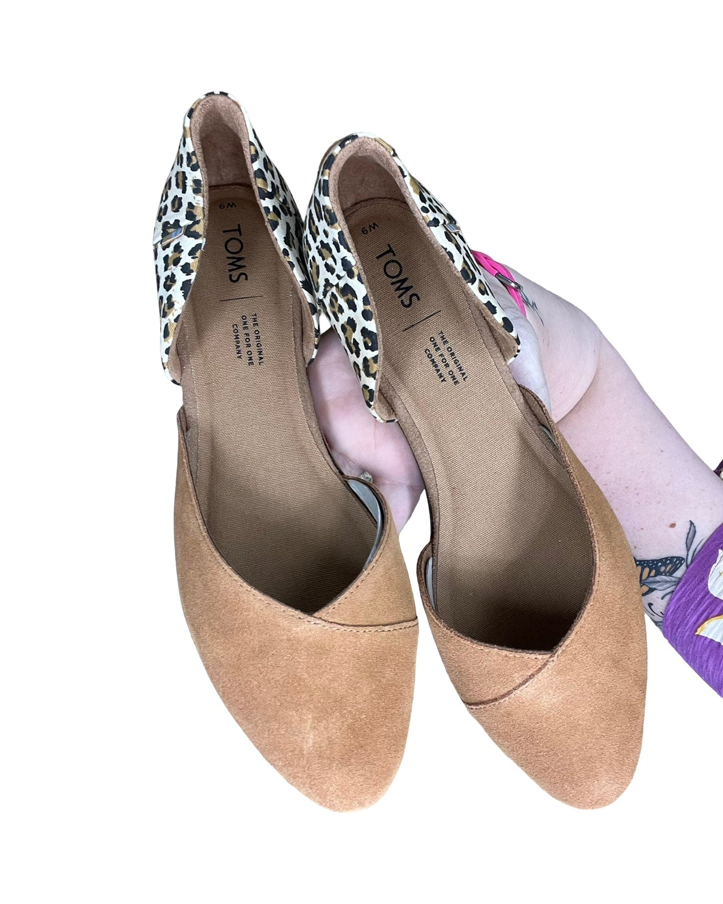 Shoes Flats By Toms In Tan, Size:9