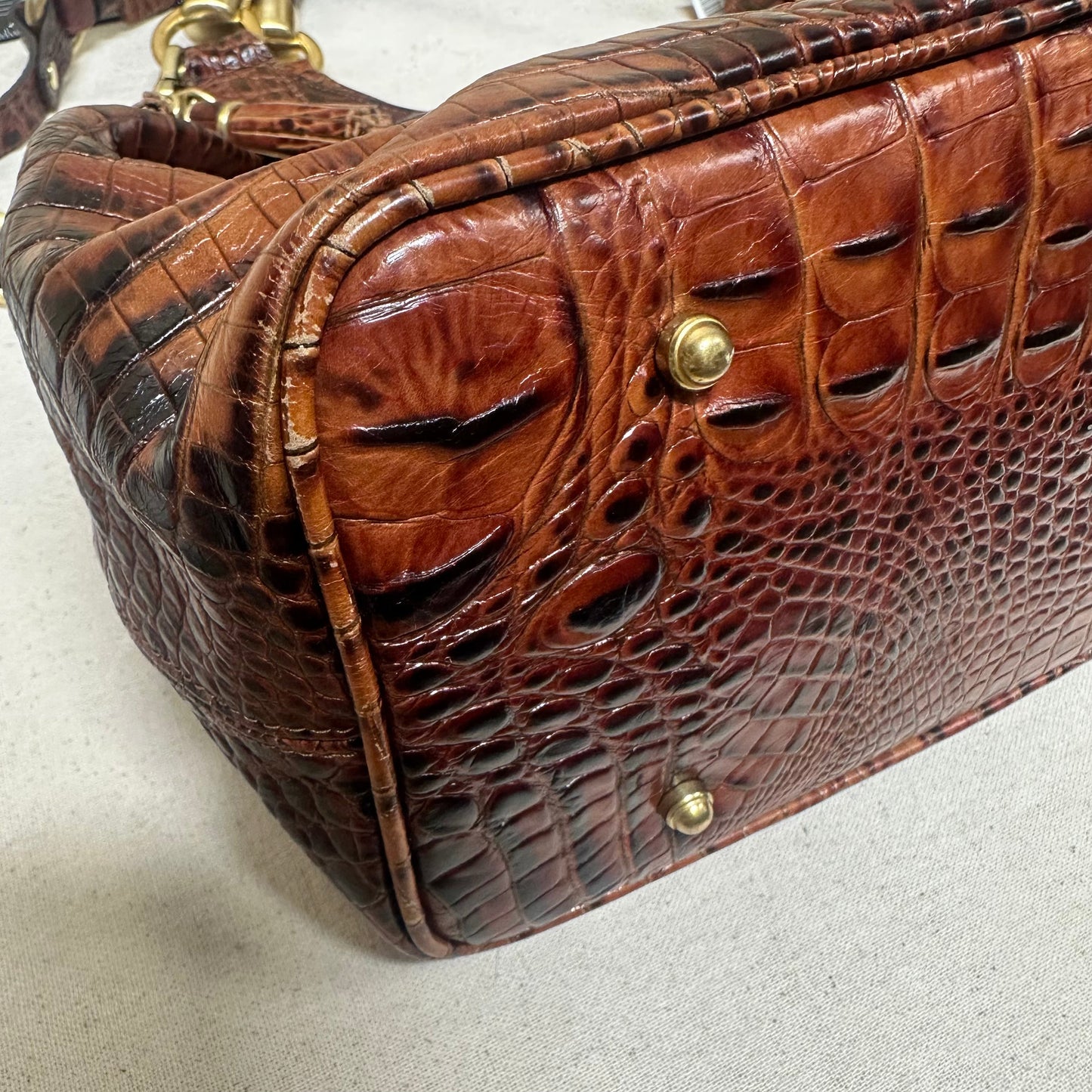 Handbag Designer By Brahmin In Brown, Size:Large