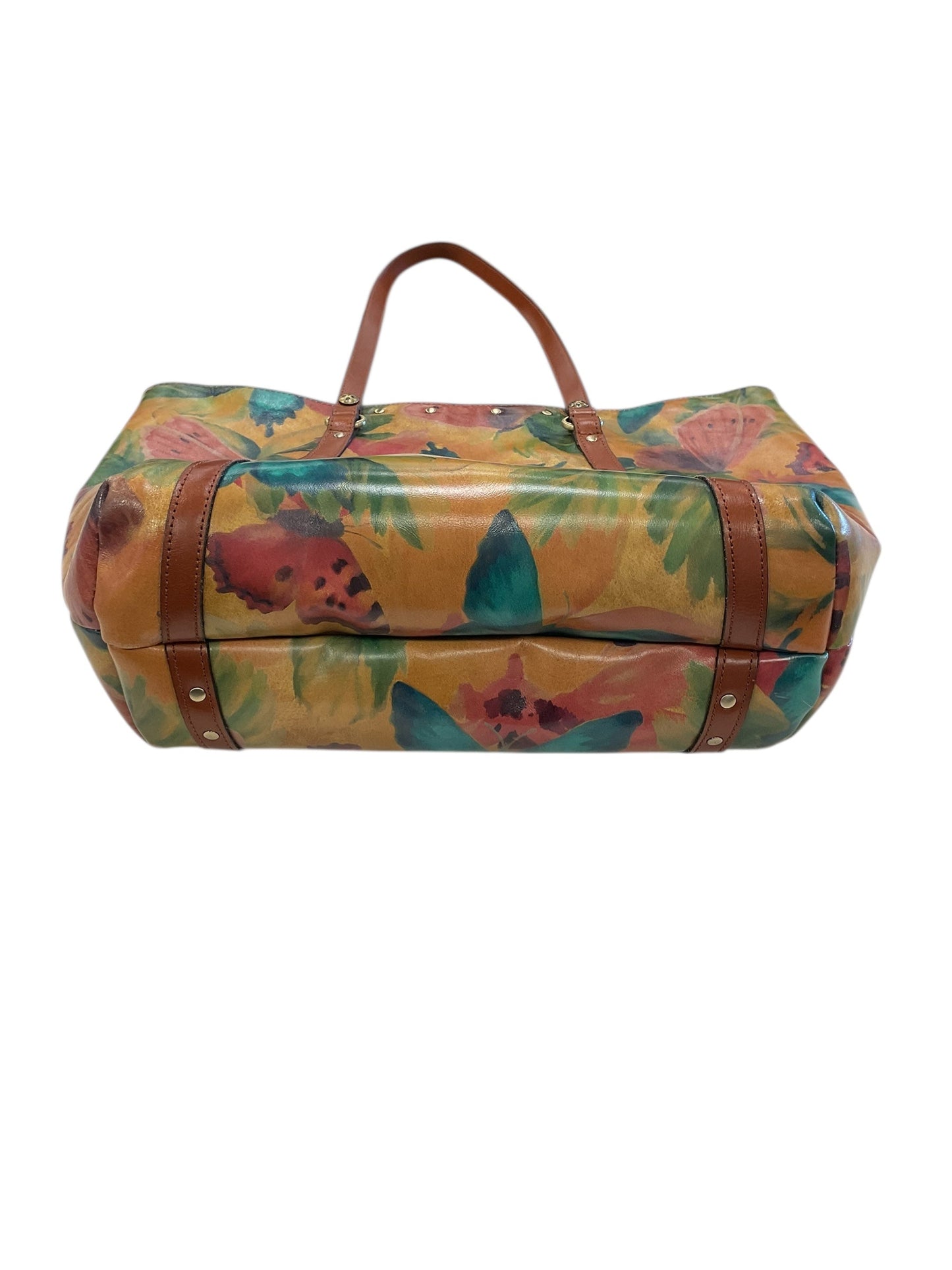 Handbag Designer By Patricia Nash In Brown & Green, Size:Large