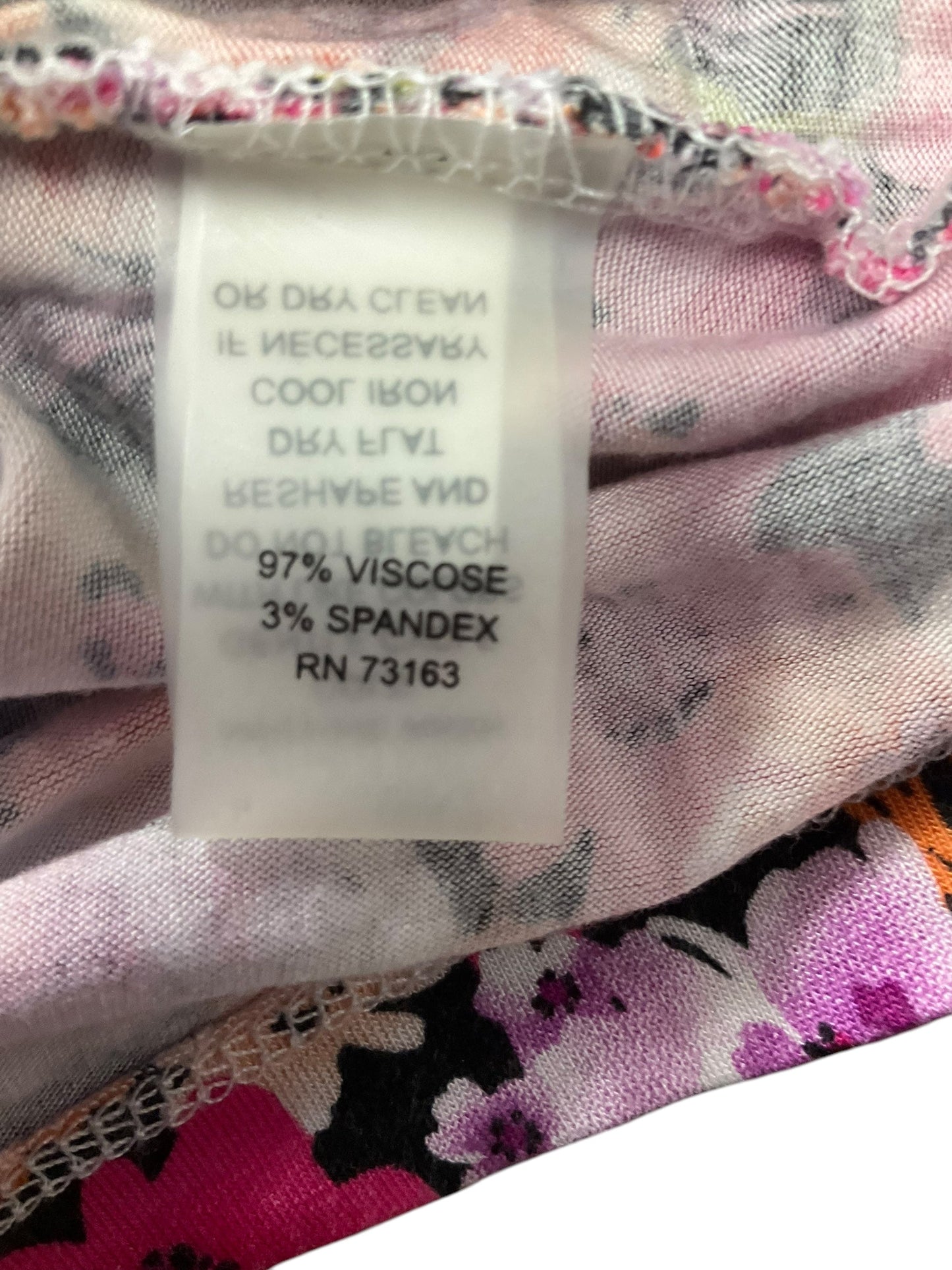 Top 3/4 Sleeve By Cable And Gauge In Floral Print, Size:Lp