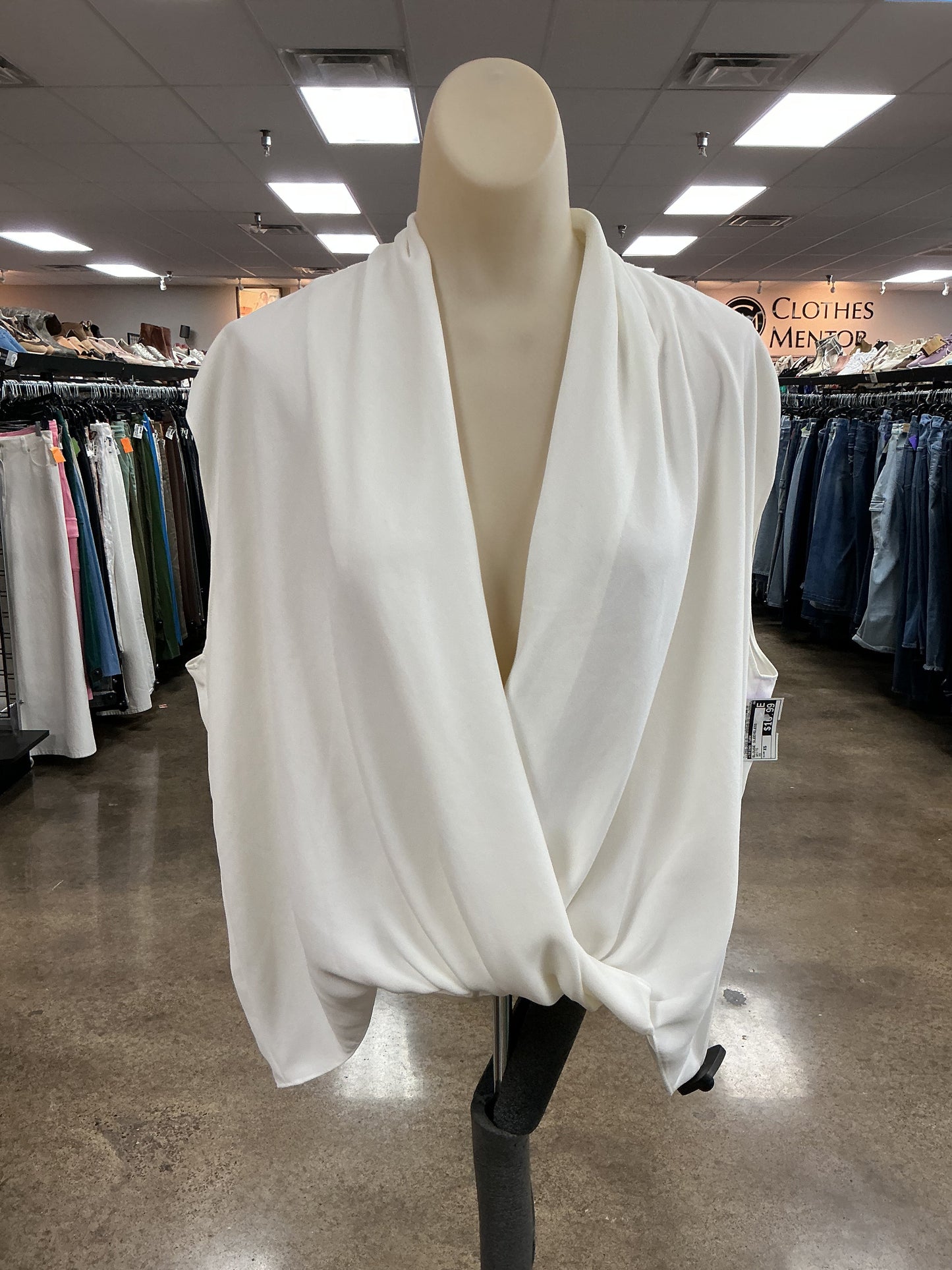 Blouse Sleeveless By Trina Turk In White, Size:Xs