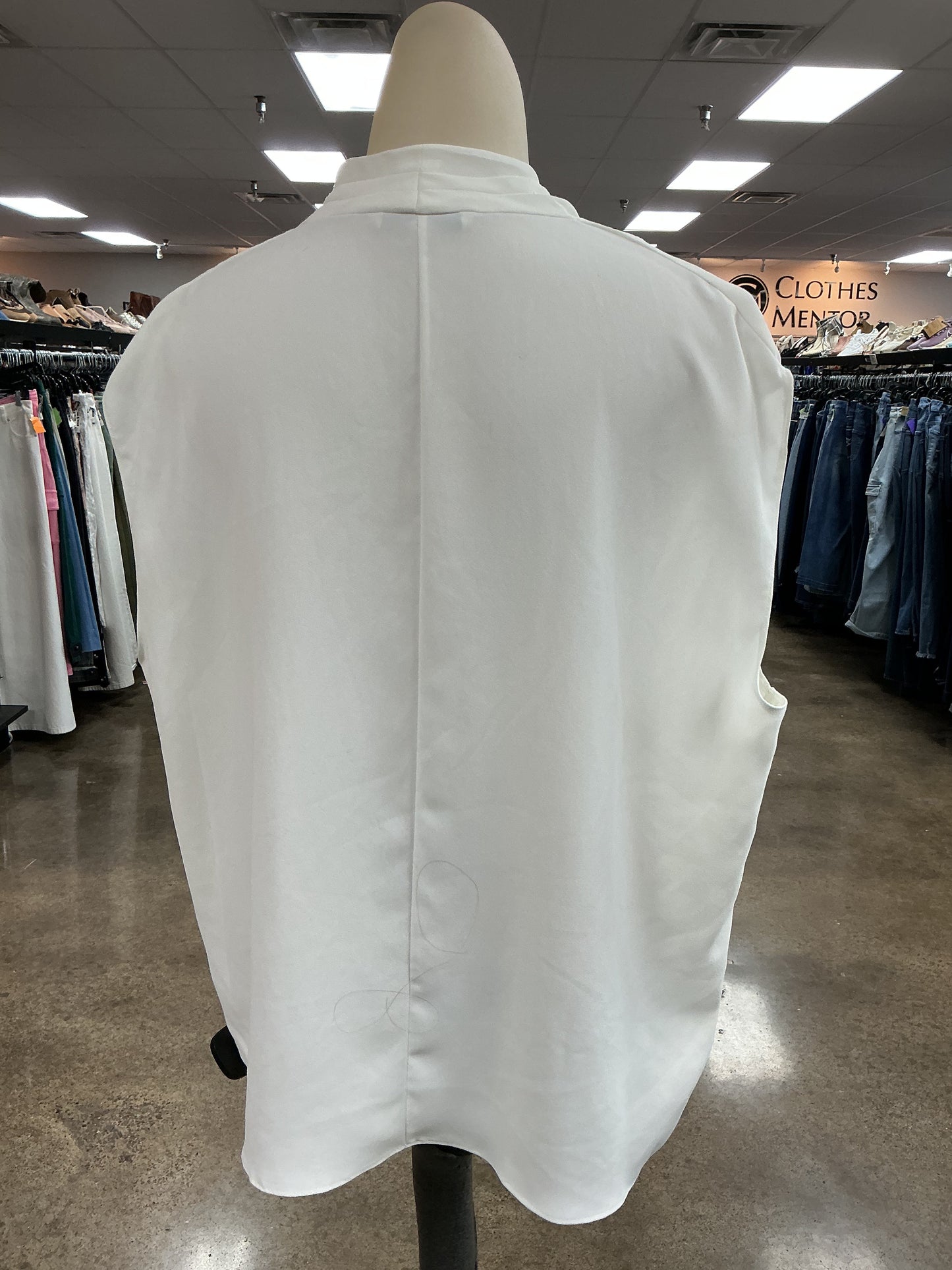 Blouse Sleeveless By Trina Turk In White, Size:Xs
