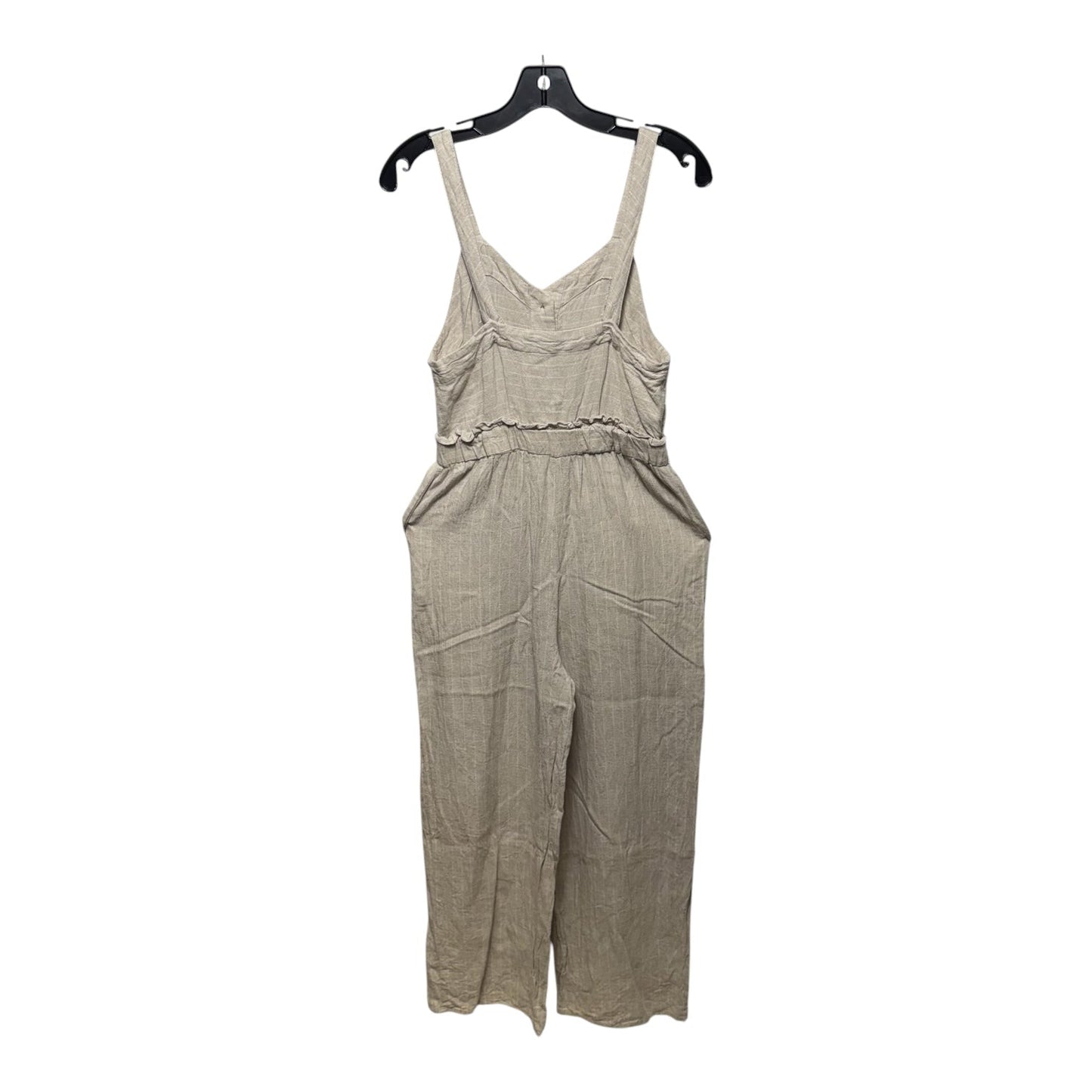 Linen Blend Jumpsuit By Romeo And Juliet In Beige, Size: M