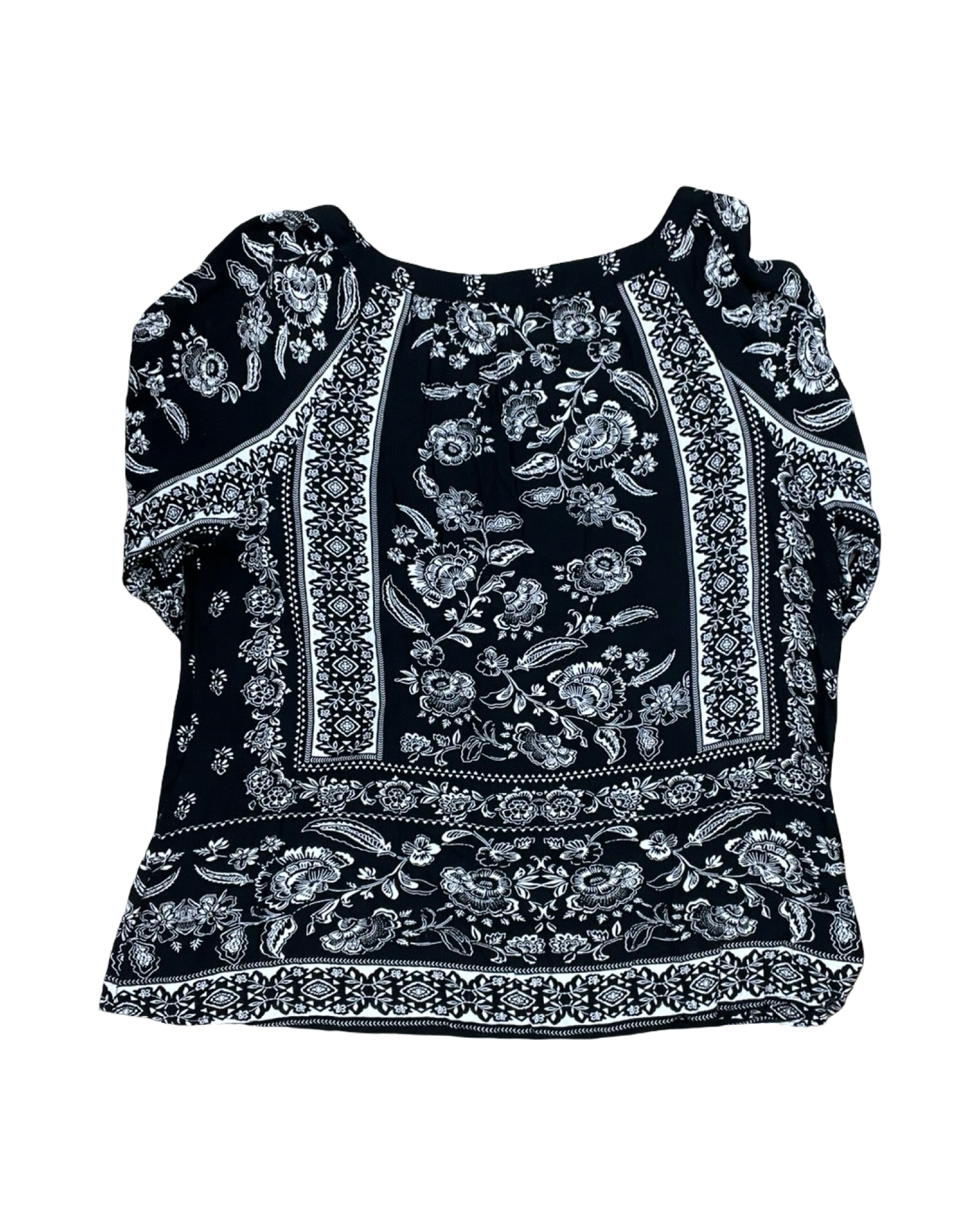 Top 3/4 Sleeve By Bila In Black, Size:Xl