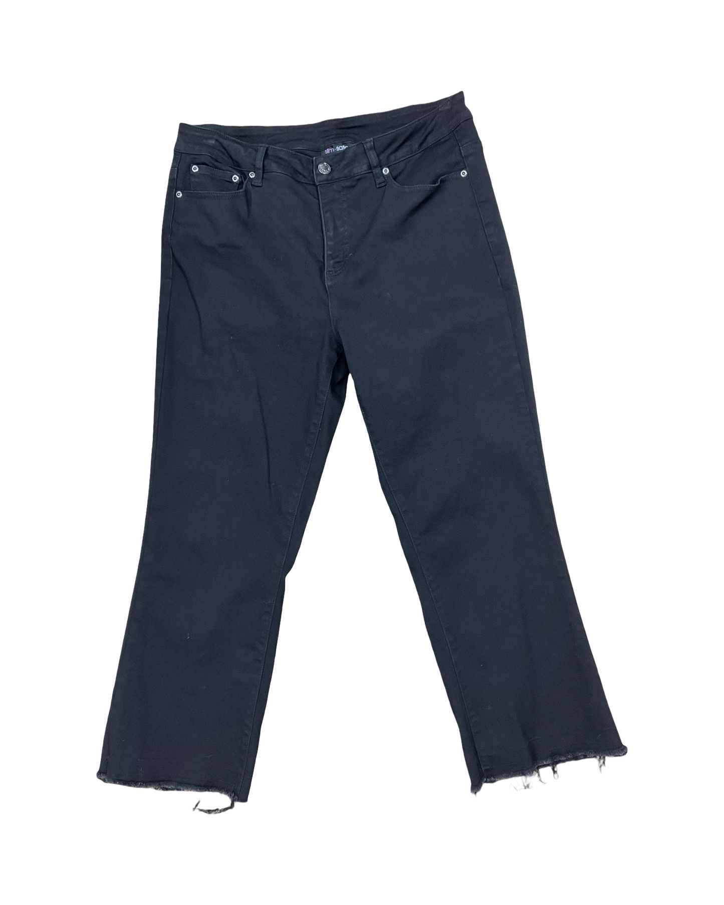 Jeans Straight By Multiples In Black Denim, Size:10