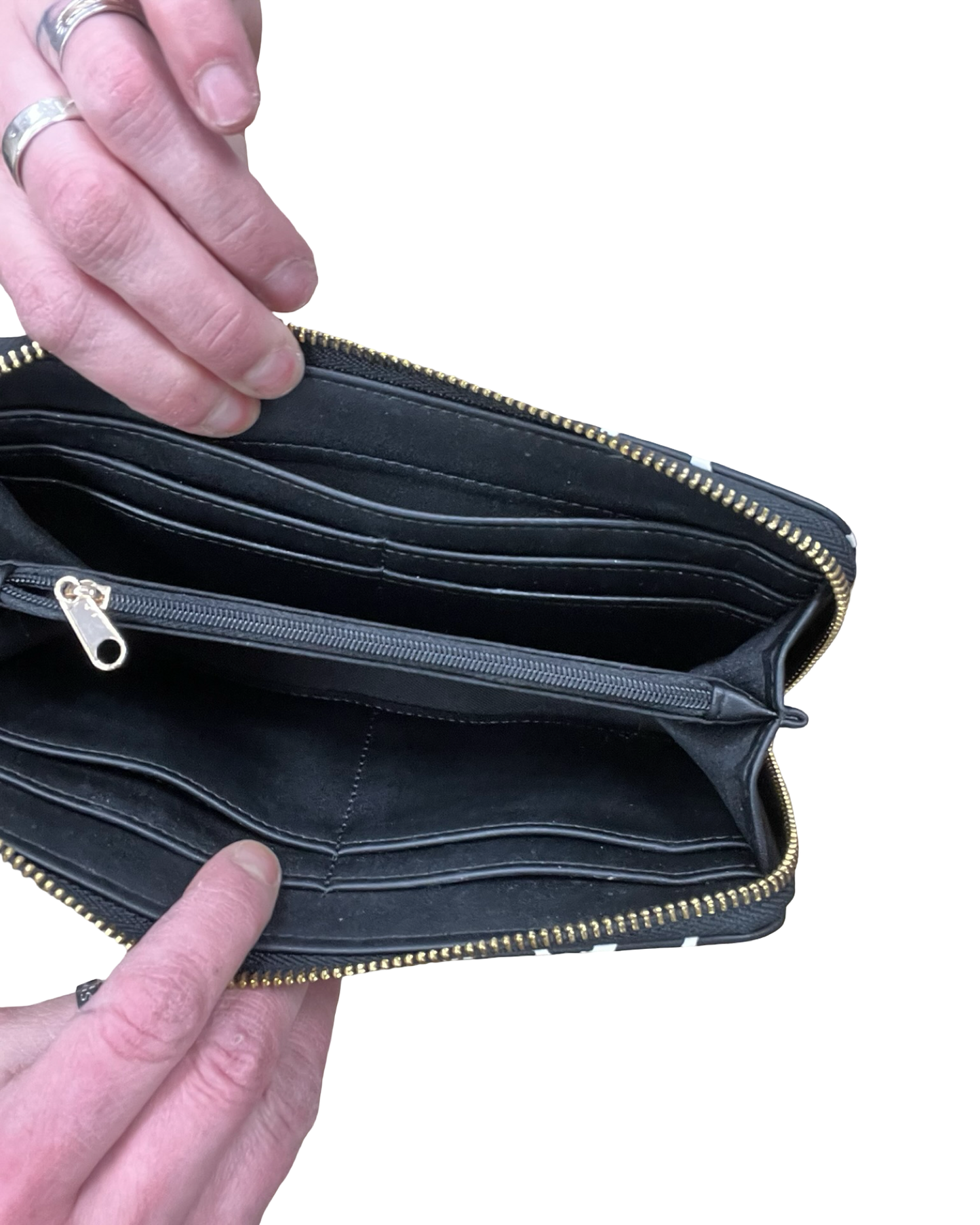Wallet By A New Day In Black & Cream, Size:Large