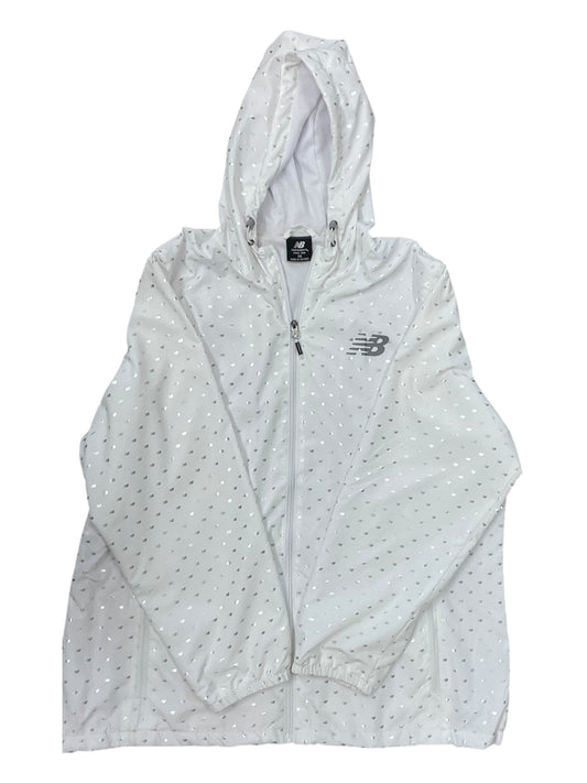 Jacket Windbreaker By New Balance In White, Size:2X