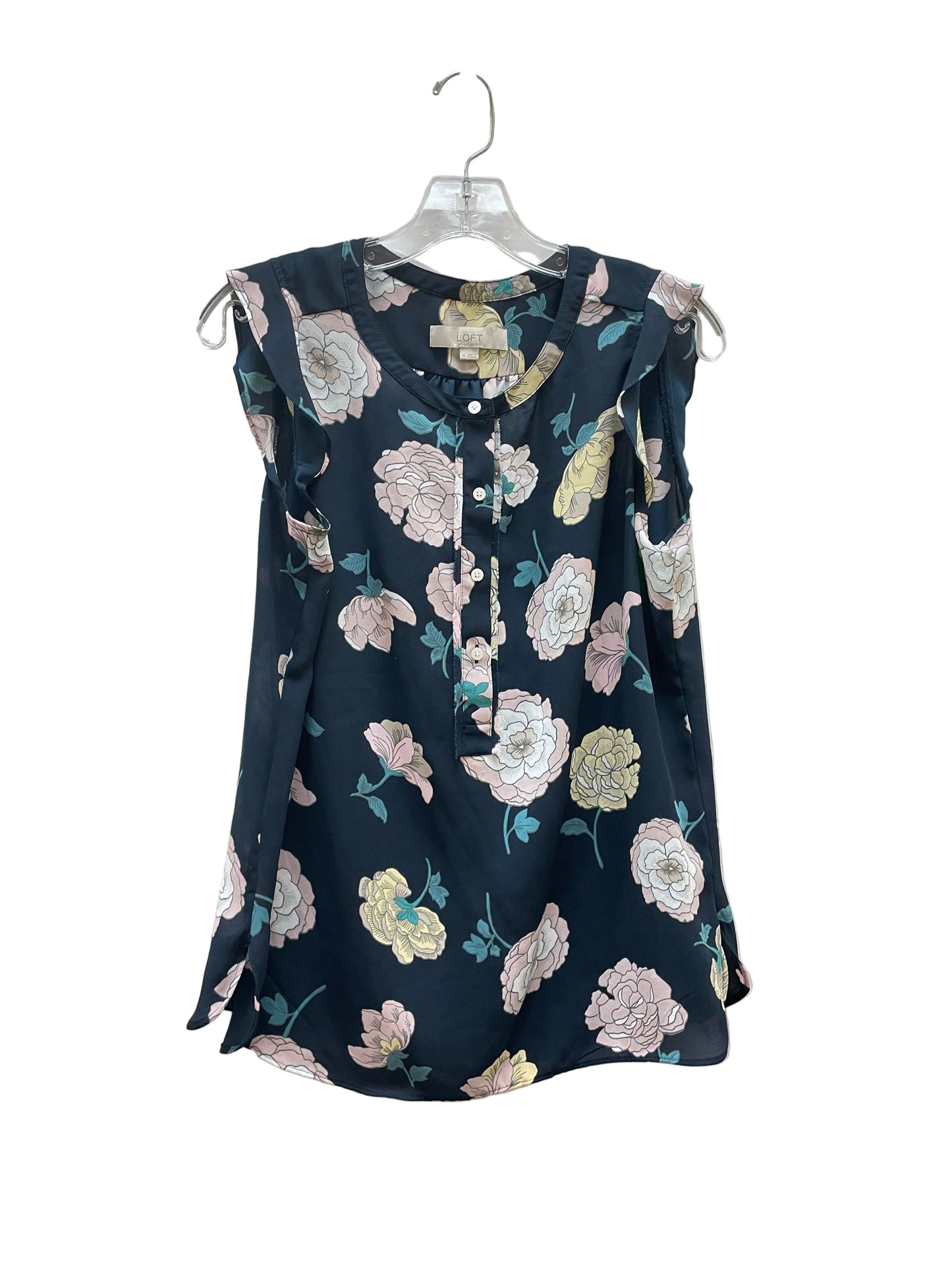 Blouse Sleeveless By Loft In Floral Print, Size:M
