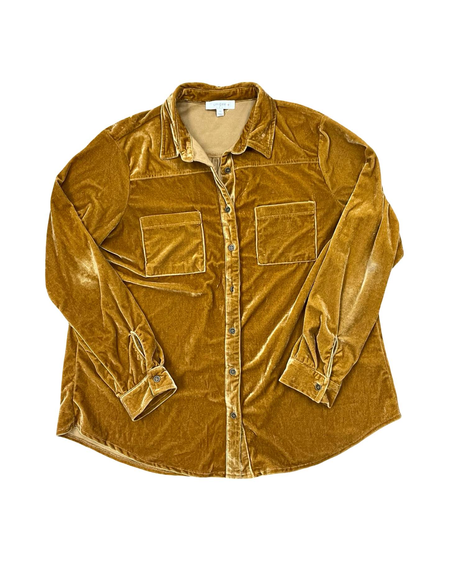 Blouse Ls By Umgee In Gold, Size:1X