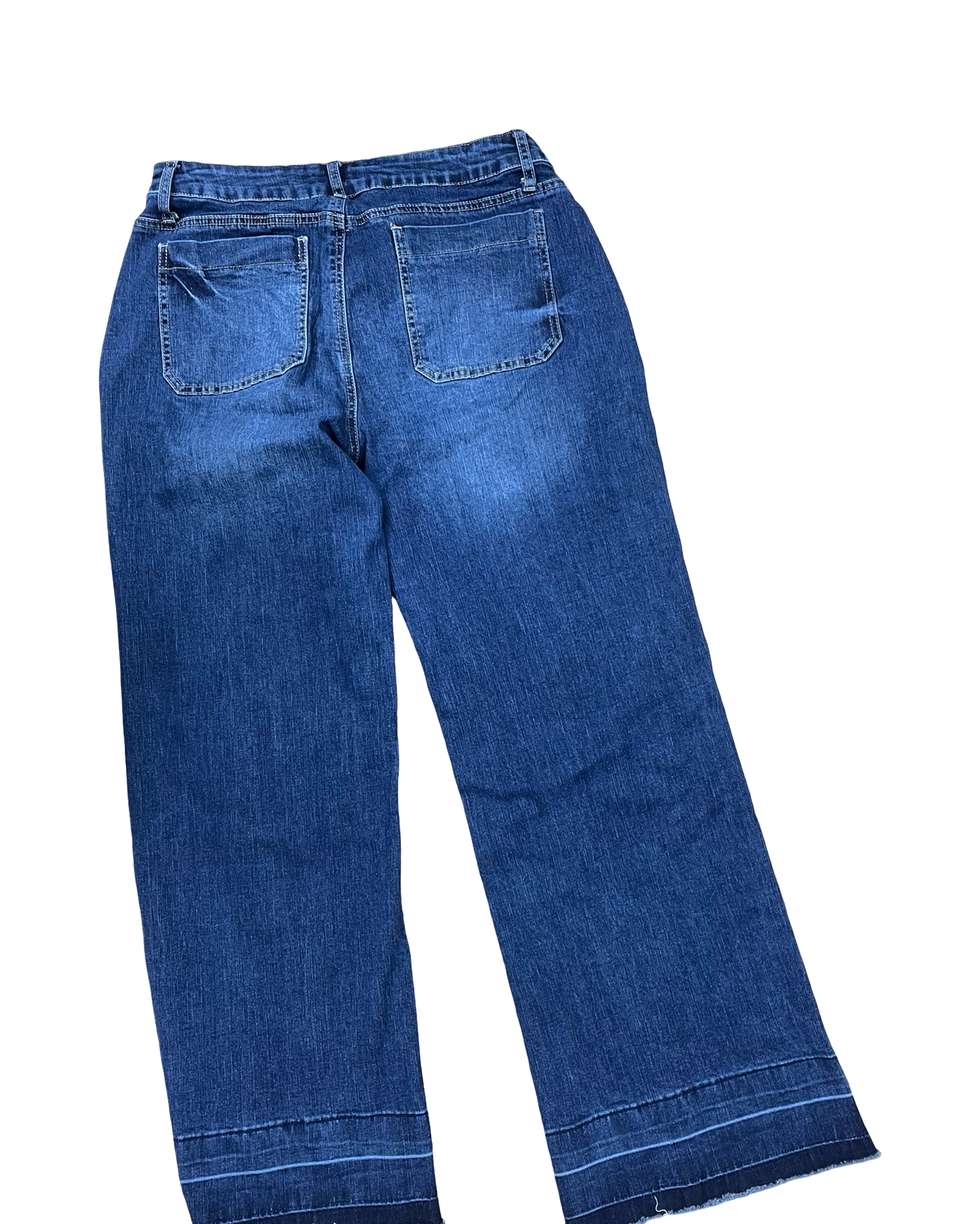 Jeans Wide Leg By Clothes Mentor In Blue Denim, Size:16