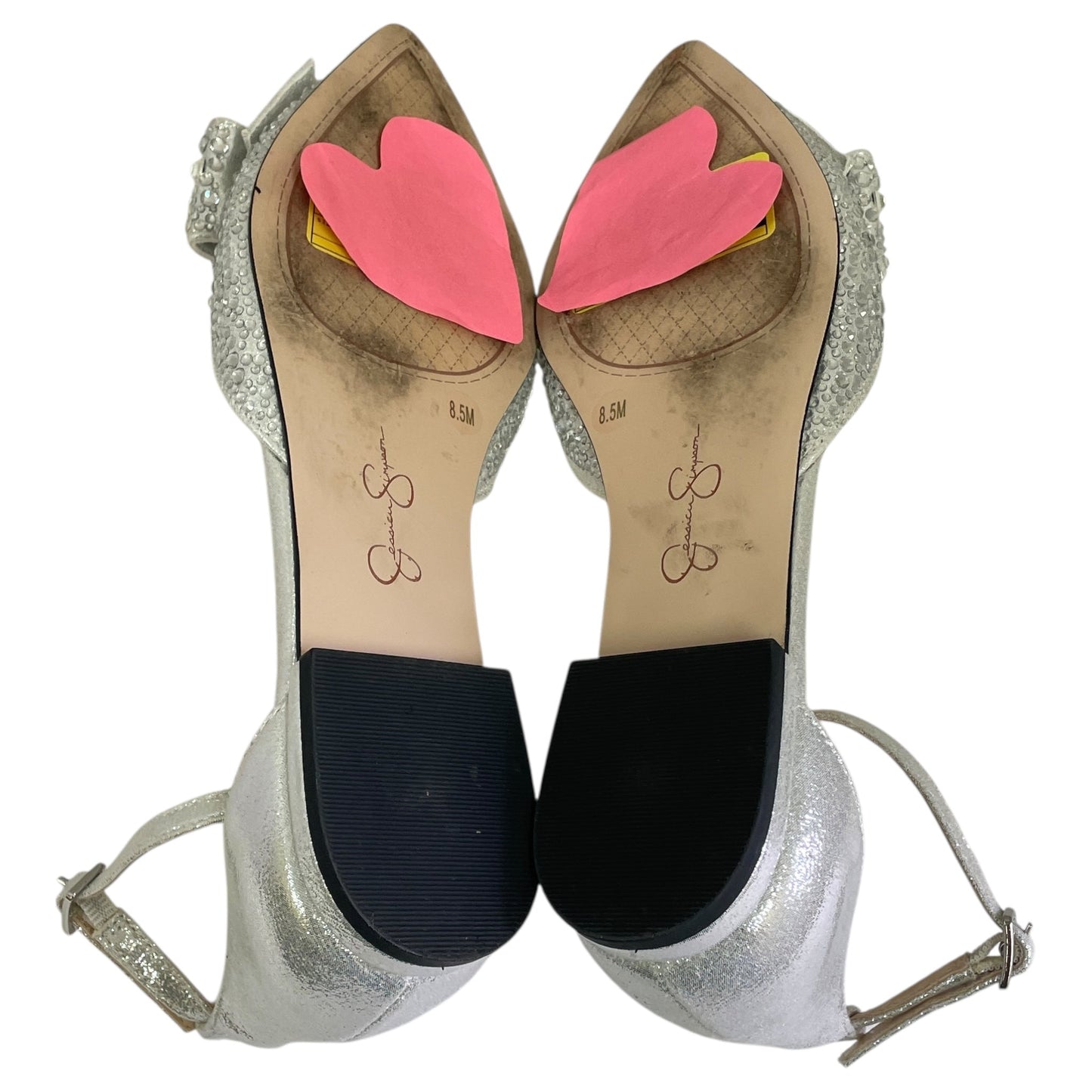 Shoes Flats By Jessica Simpson In Silver, Size:8.5