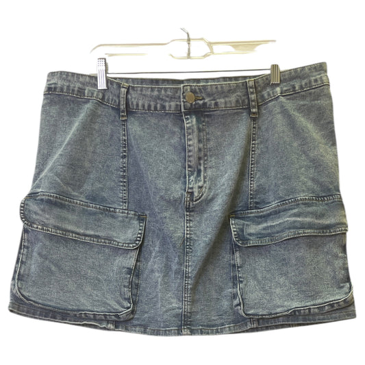 Skirt Mini & Short By Shein In Blue Denim, Size:26